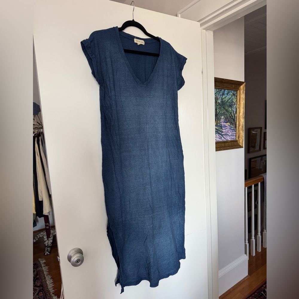 Cloth & Stone Denim Blue Top